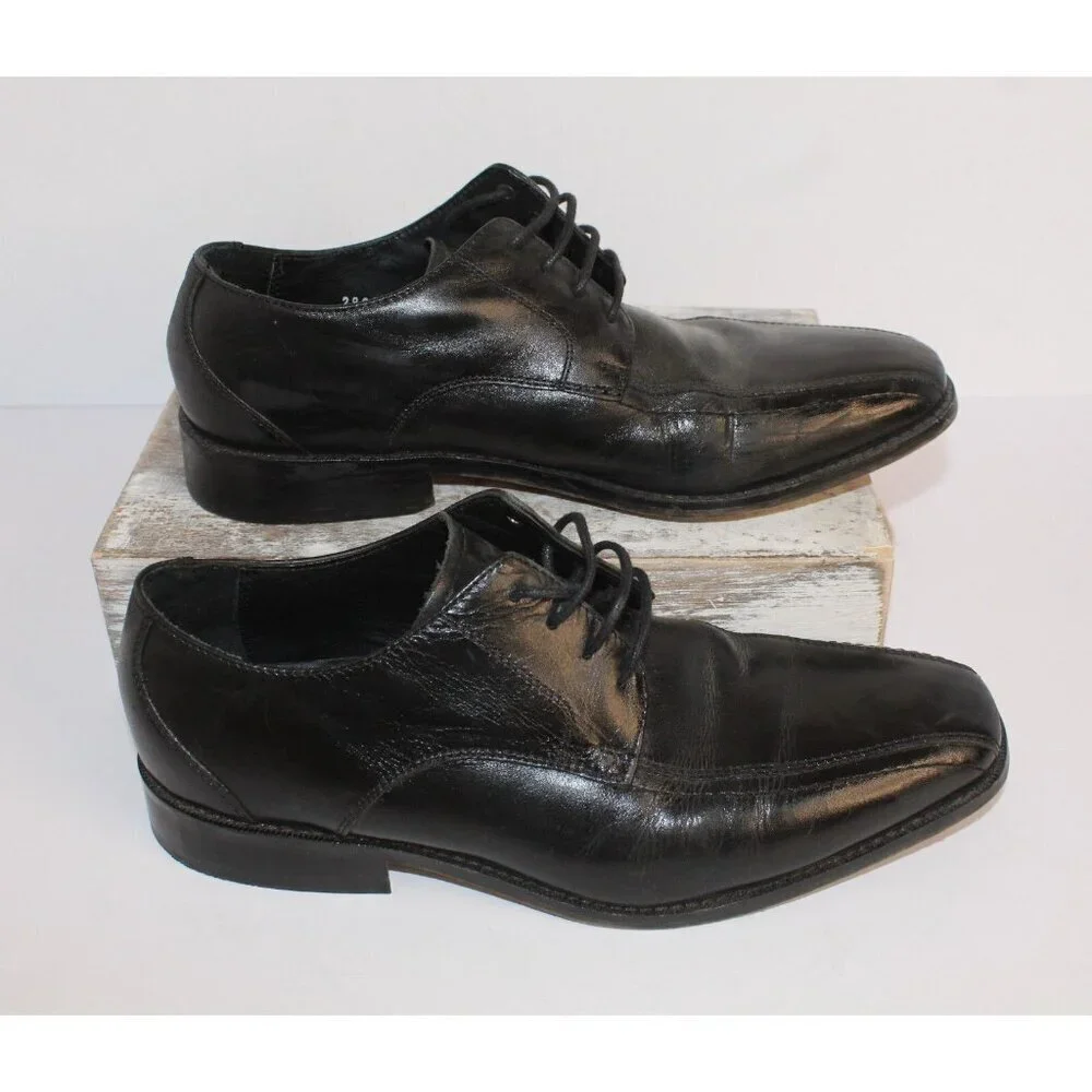 Florsheim Dress‎ Shoes Men's 7.5D Black Leather Classic Lace Up Modern Y2K 14139
